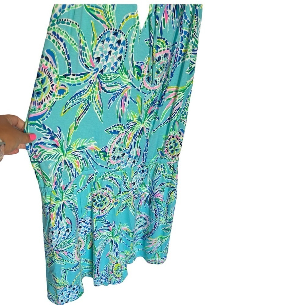 Lilly Pulitzer Gianni Skort Romper in "Bermuda Blue Turtle" XL - Picture 9 of 9
